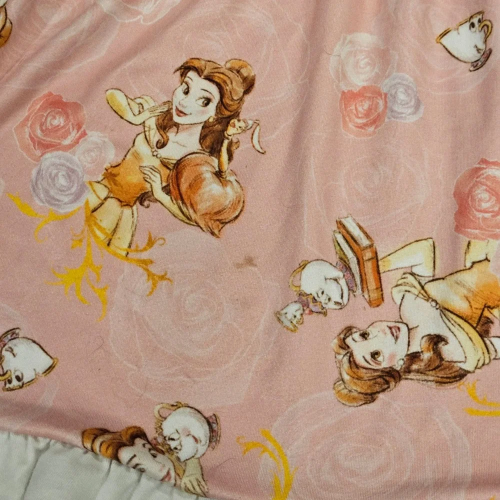 Belle Beauty‎ and the Beast Character Dress Puffy Sleeves Ruffle Hem sZ 5/6 READ